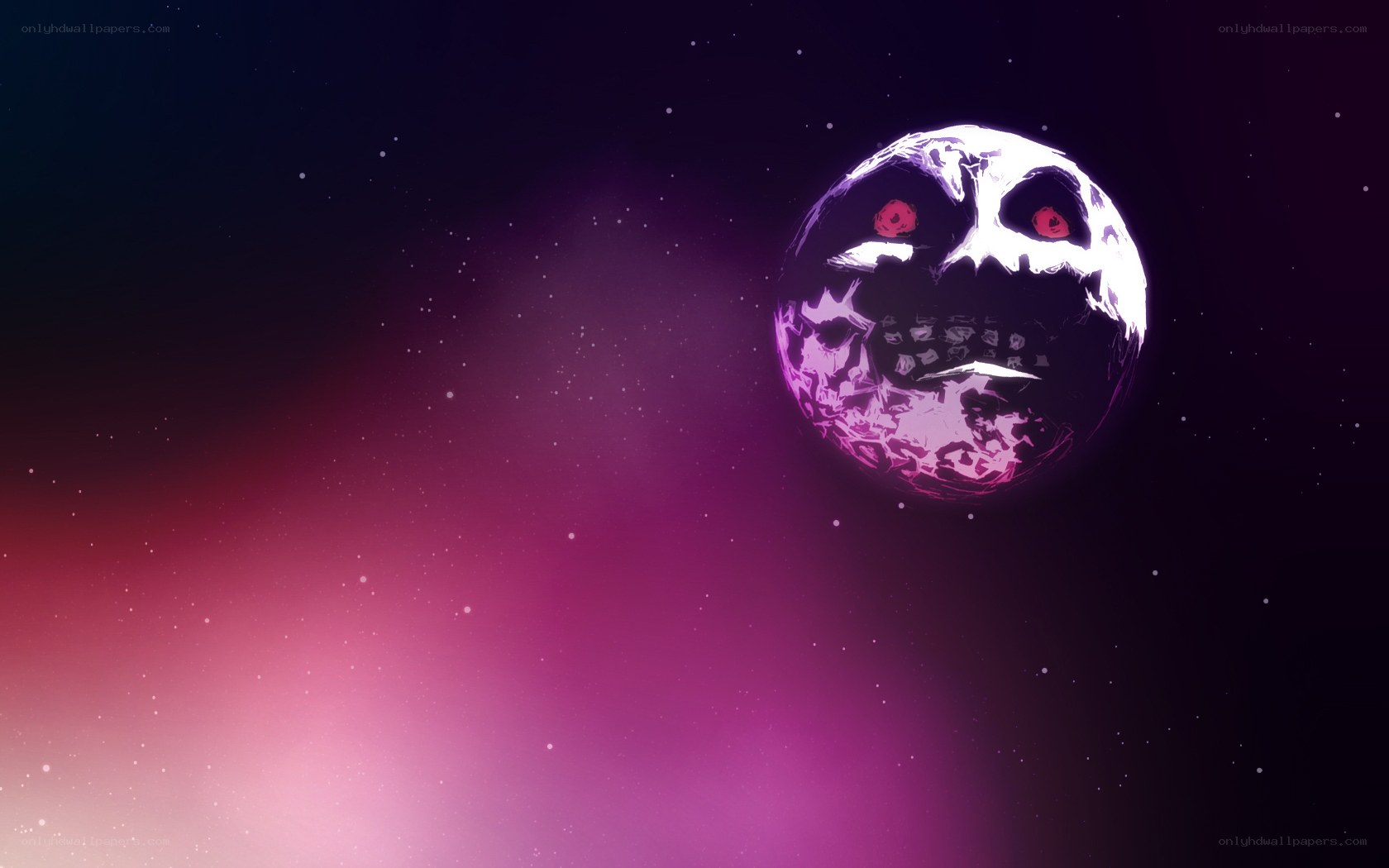 skull planet in space