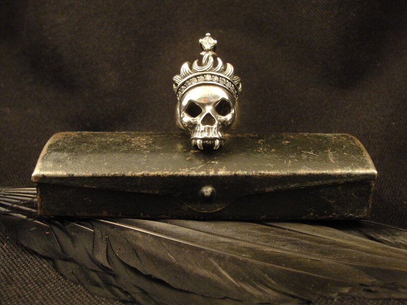 Skull Ring with Crown