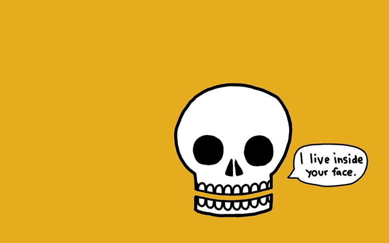 skull says I live inside your face