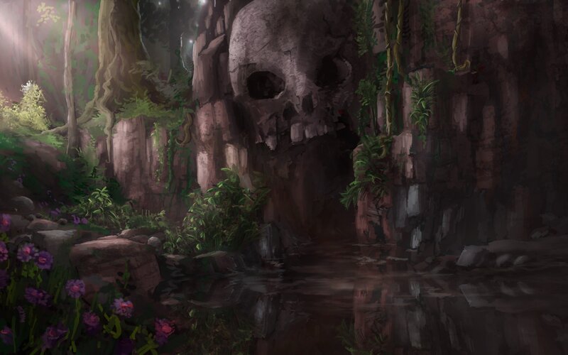 Skull-shaped Cave Entrance