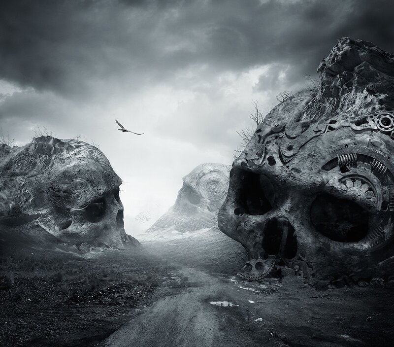 Skull-shaped Rock Formations