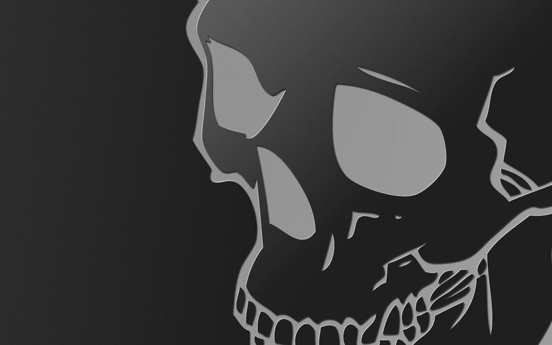 skull silhouette design