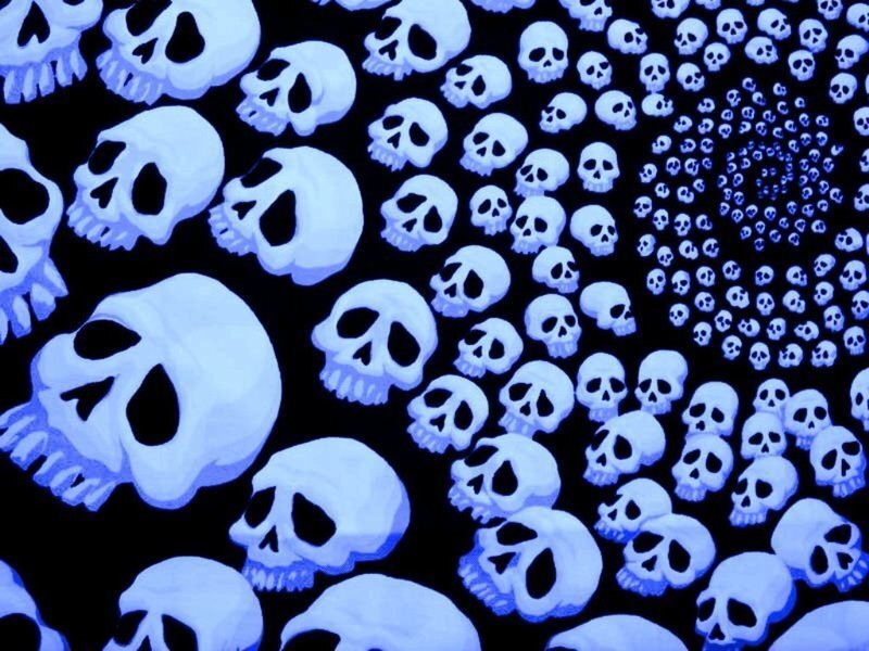 skull spiral pattern