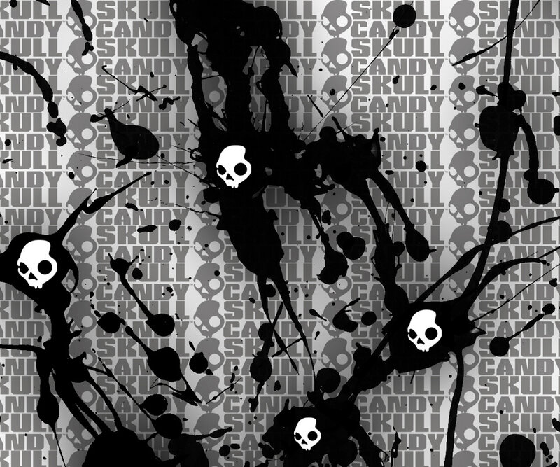 Skull Splatters on Pattern