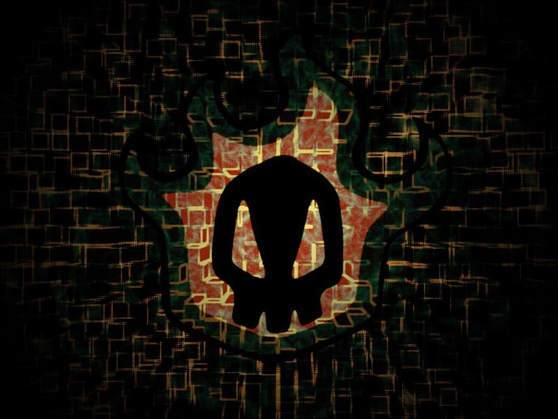 Skull Symbol with Flames