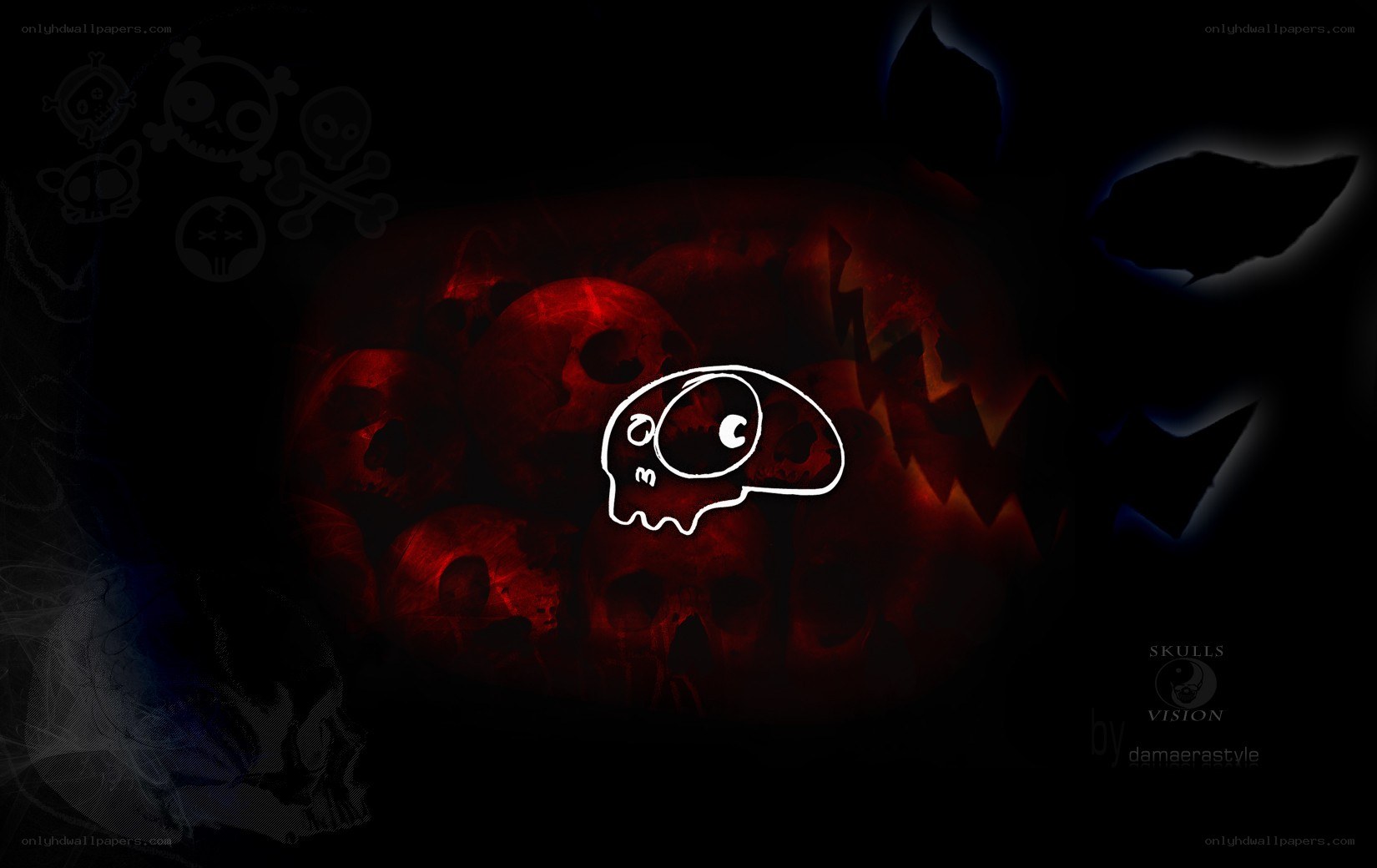 skull-themed digital artwork