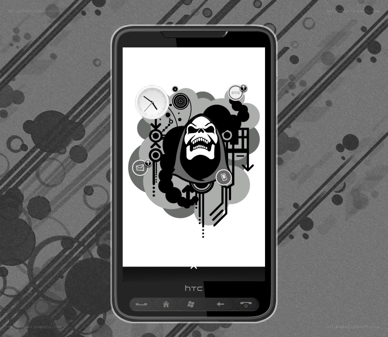 skull-themed phone wallpaper