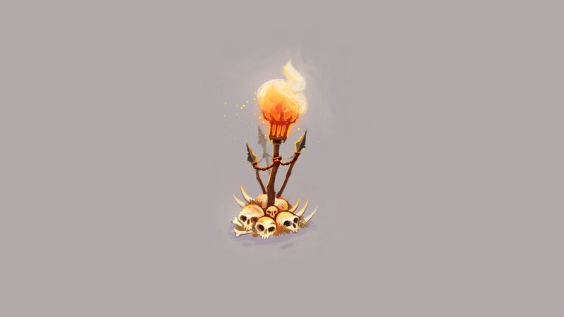 Skull-topped Torch