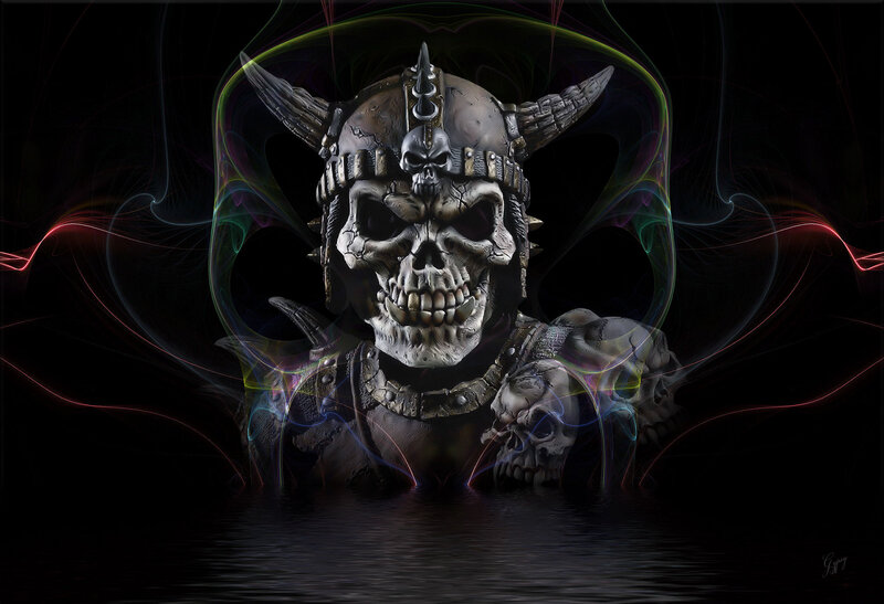 Skull Warrior in Water