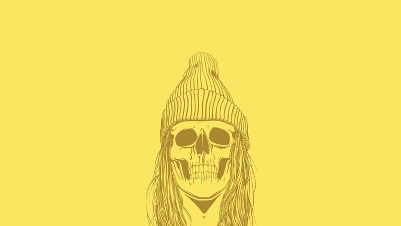 Skull Wearing Beanie