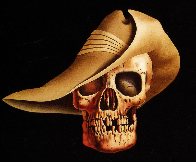 Skull Wearing Cowboy Hat