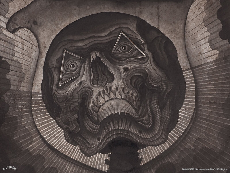 skull with all-seeing eyes