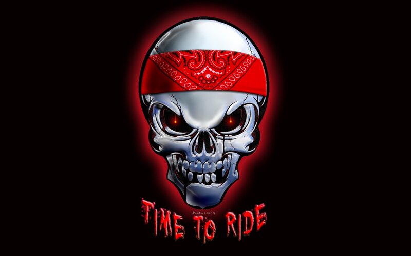 skull with bandana and red eyes