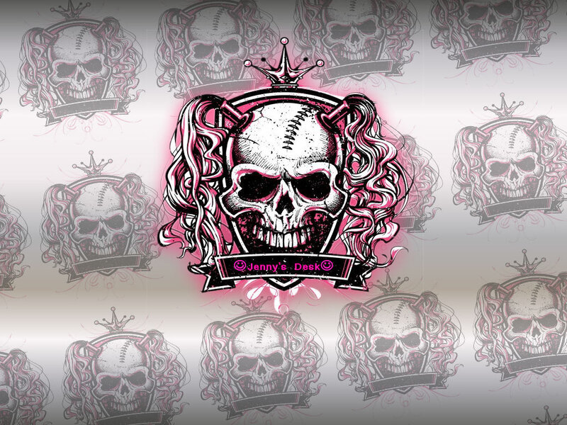Skull with Baseball