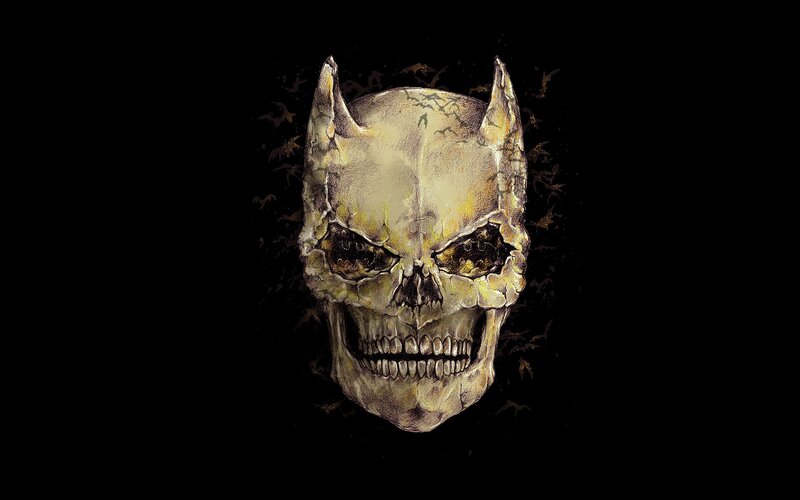 Skull with Bat Ears
