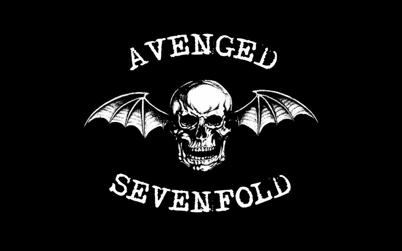 Skull with Bat Wings — Black