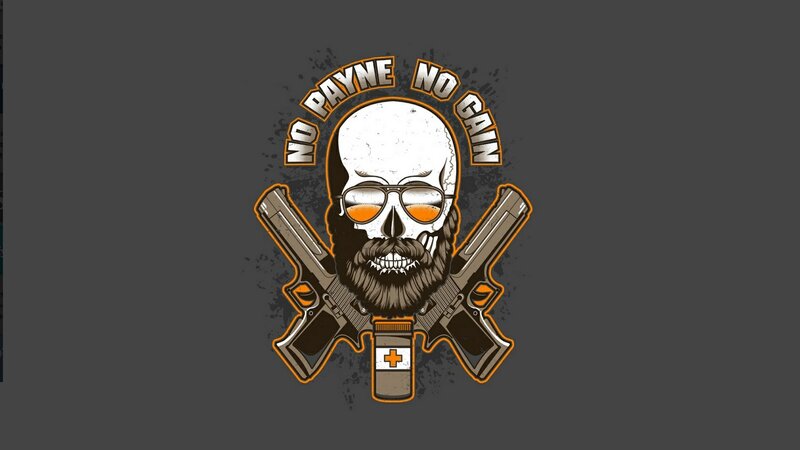 Skull with Beard and Guns
