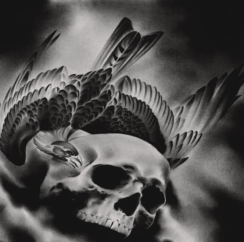 Skull with Bird Wings