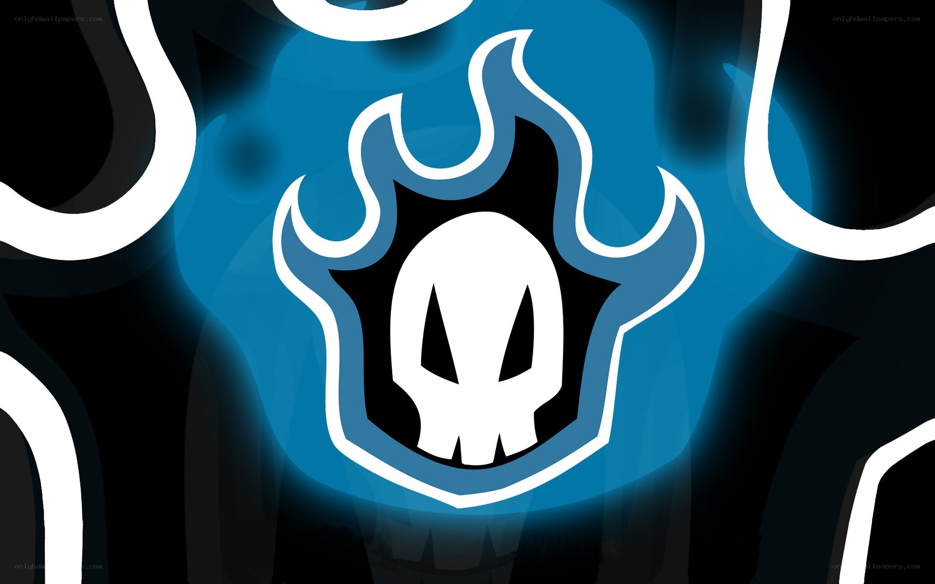 skull with blue flames