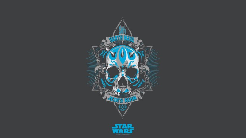 Skull with Blue Markings