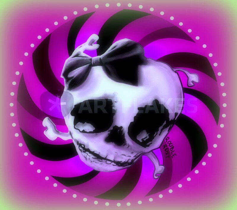 Skull with Bow and Bones