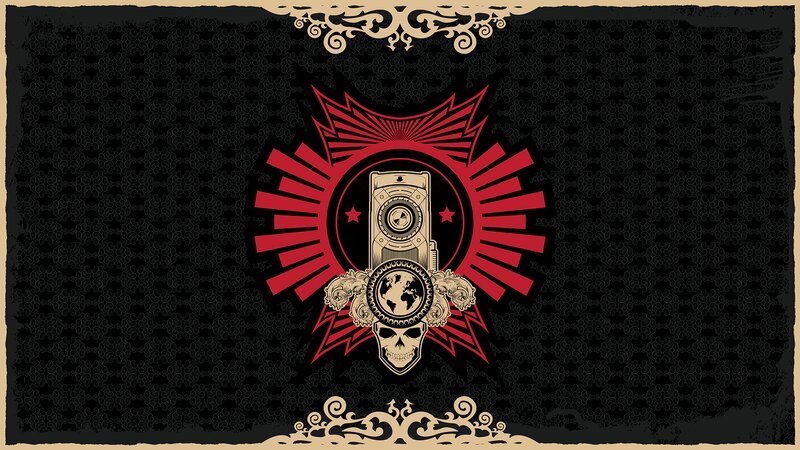 Skull with Camera and Globe