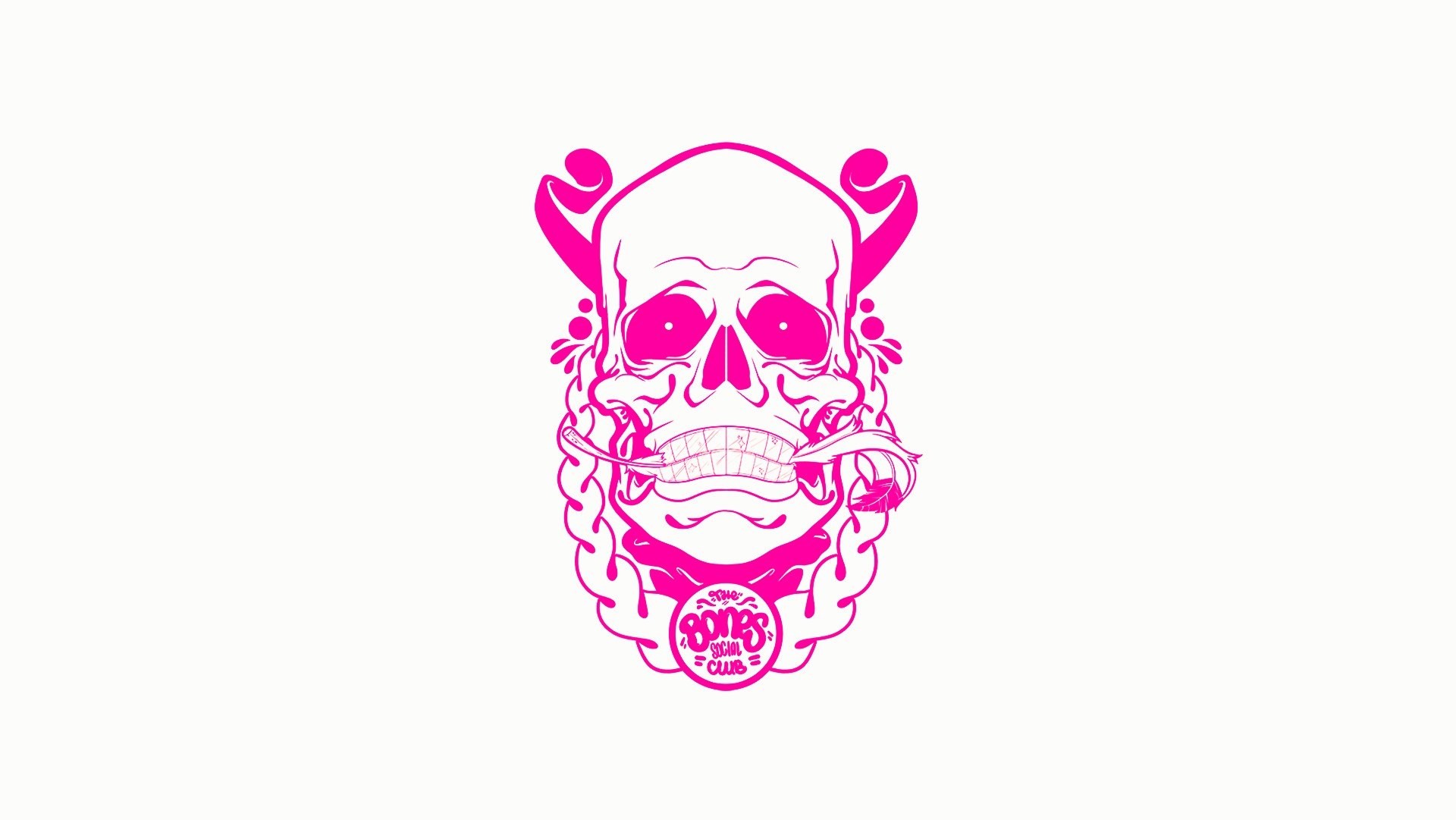 skull with chains logo