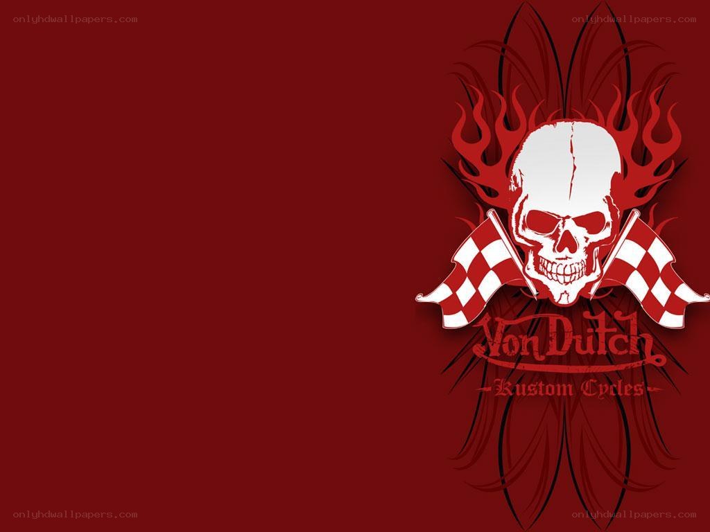 skull with checkered flags
