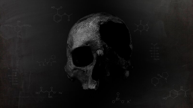 Skull with Chemical Formulas