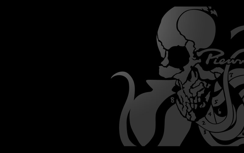 skull with clock design