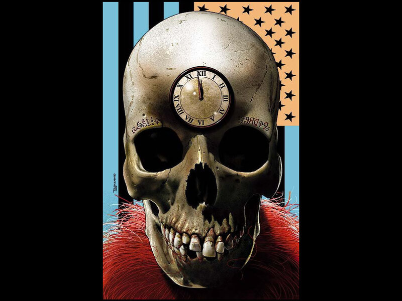 Skull with Clock