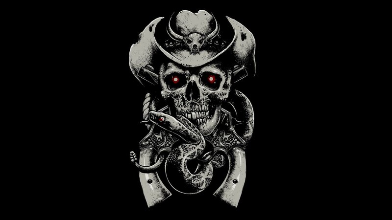 Skull with Cowboy Hat
