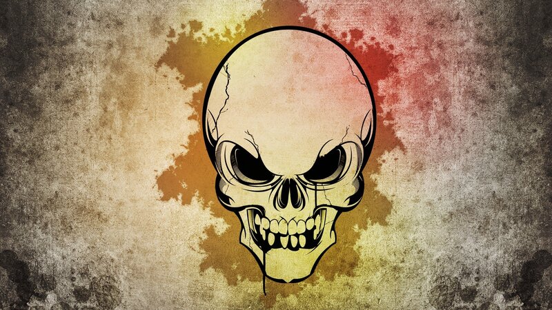 skull with cracked texture