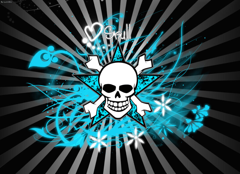 Skull with Crossbones — Black, Energetic