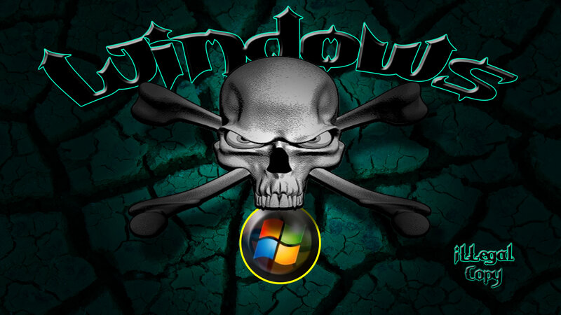 Skull with Crossbones — Black