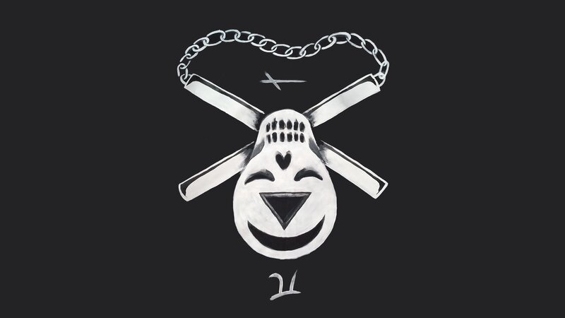 Skull with Crossed Nunchucks