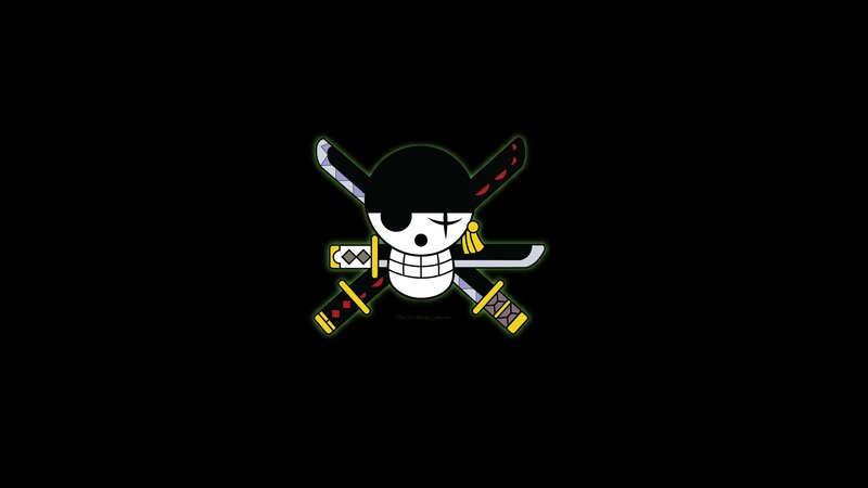 Skull with Crossed Swords — Black, Dark, Anime