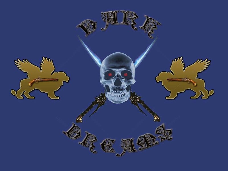 Skull with Crossed Swords — Blue