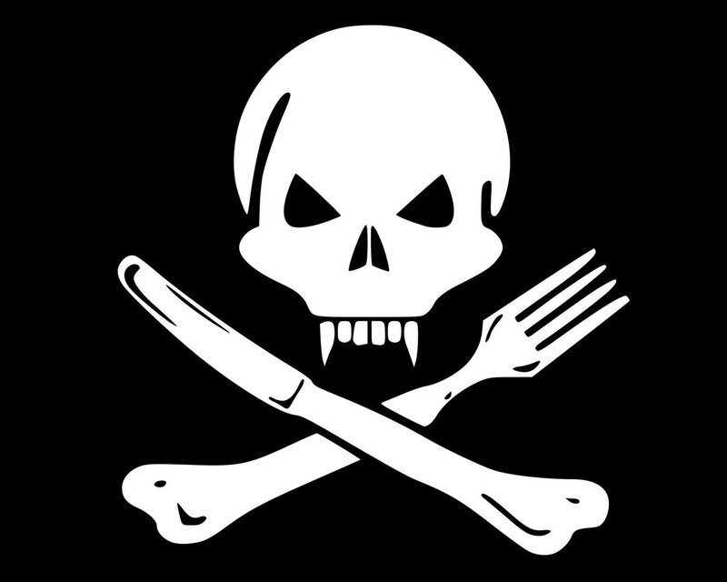 Skull with Cutlery