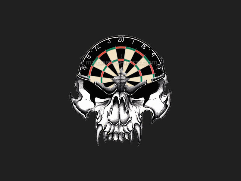 Skull with Dartboard
