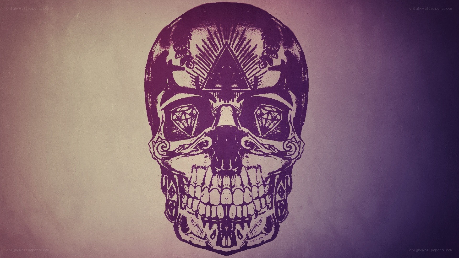 skull with diamond eyes