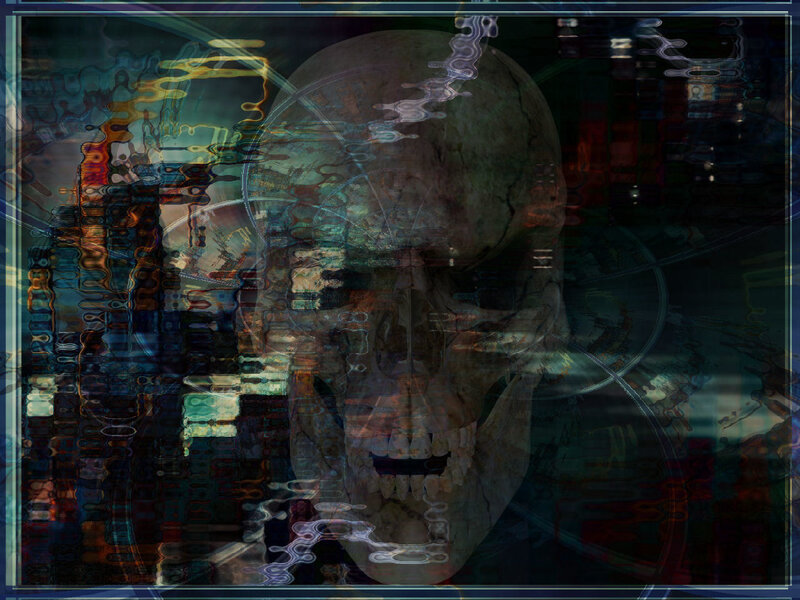 Skull with Digital Distortion