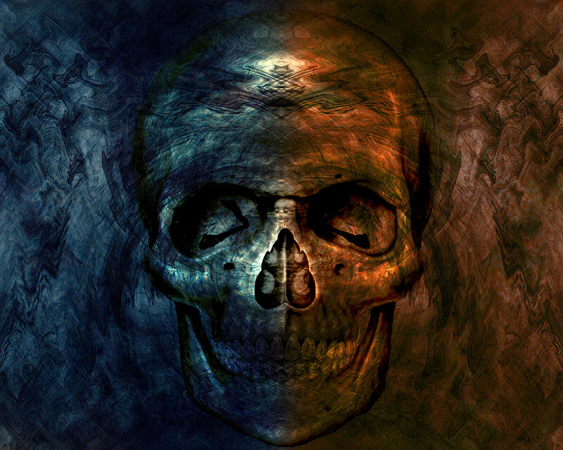 Skull with Dual Lighting