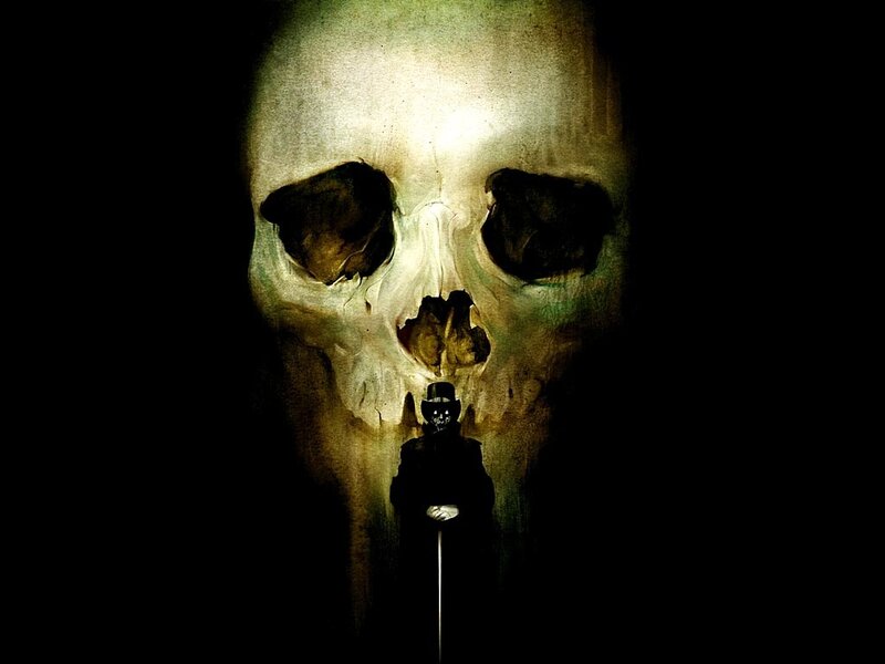 Skull with Figure