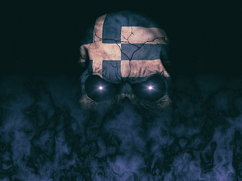 Skull with Flag Design