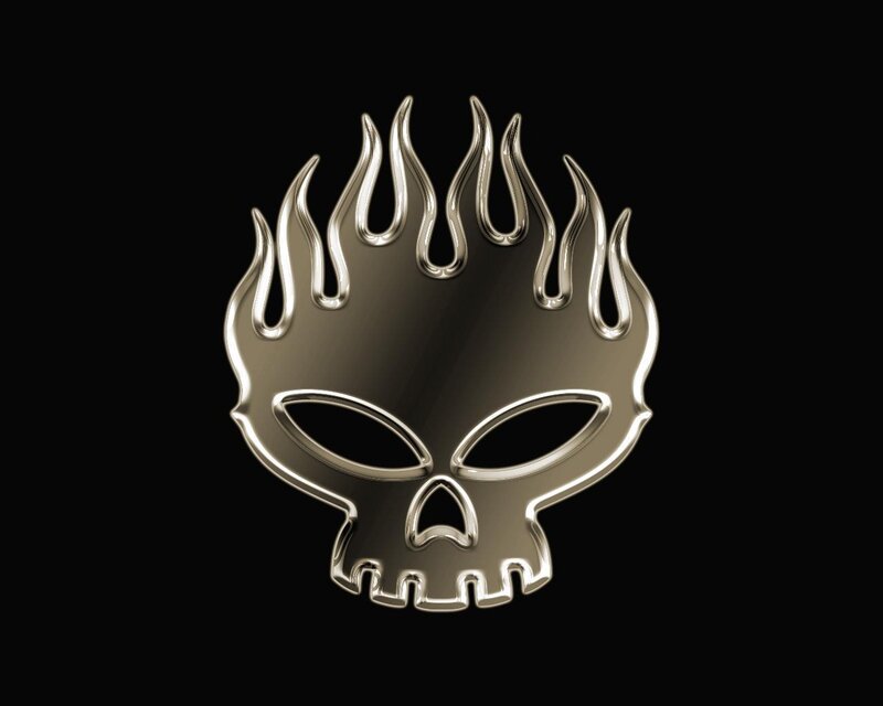 Skull with Flames — Black, Dark, 3d Render