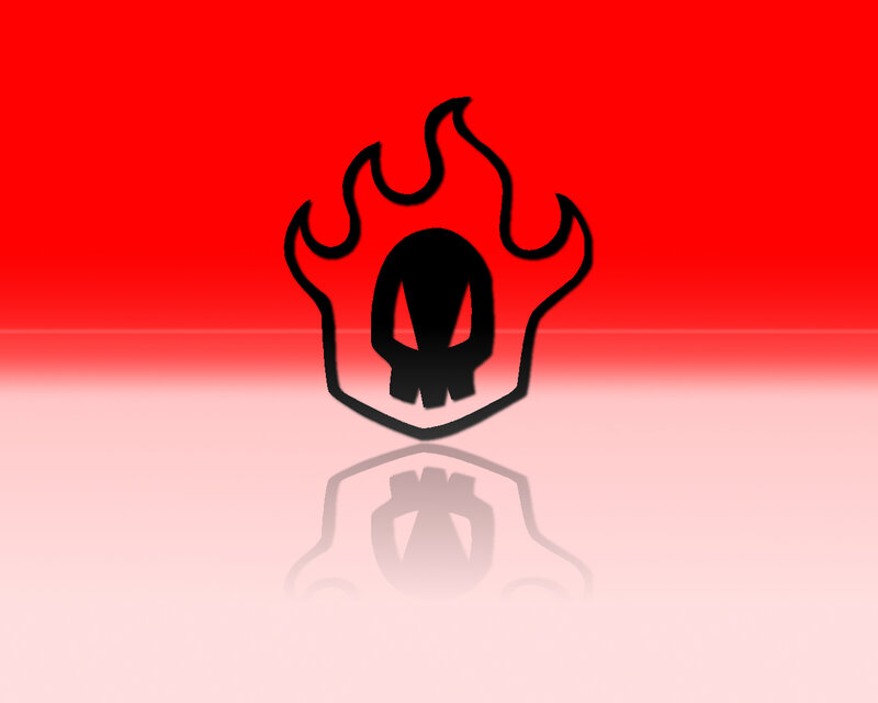 Skull with Flames — Red, Dramatic, Digital Art, Reflection