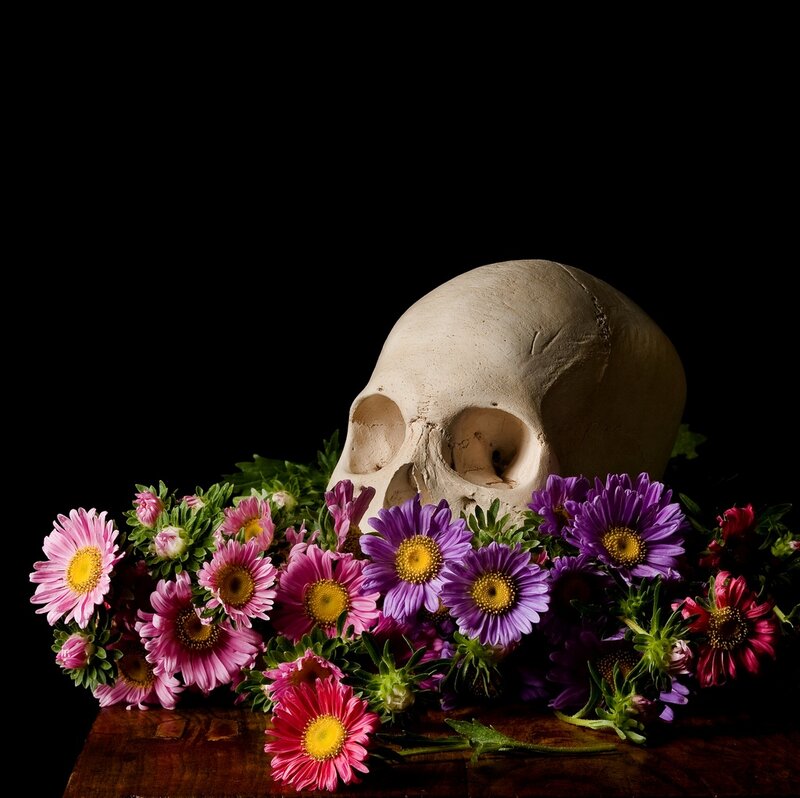 Skull with Flowers