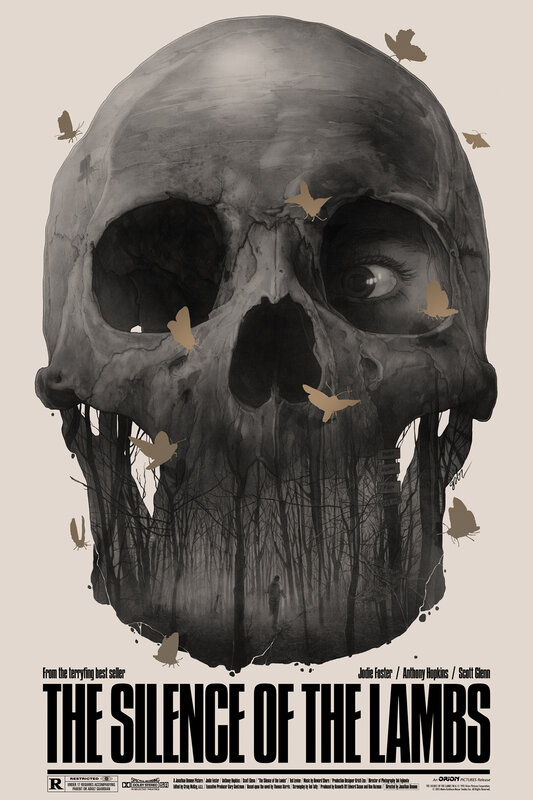 Skull with Forest Scene