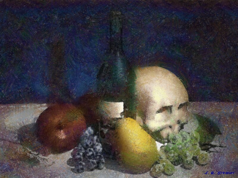 Skull with Fruit and Wine